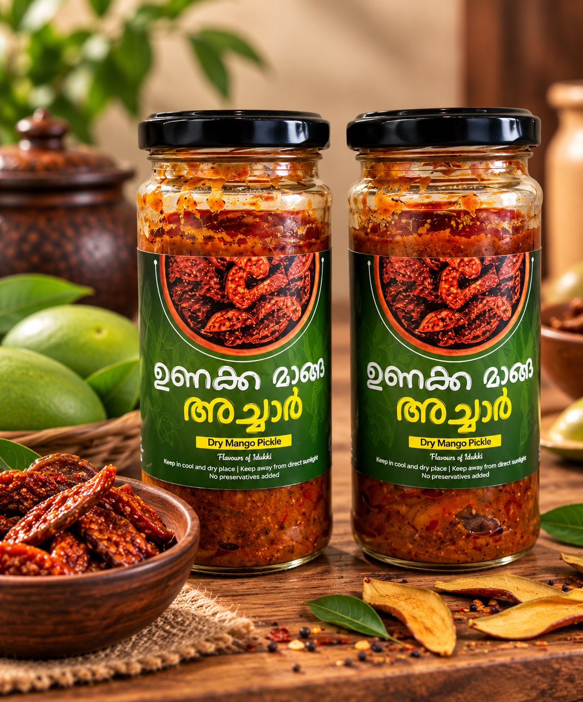 ⁠Unaka Manga Pickle (Dry Mango)